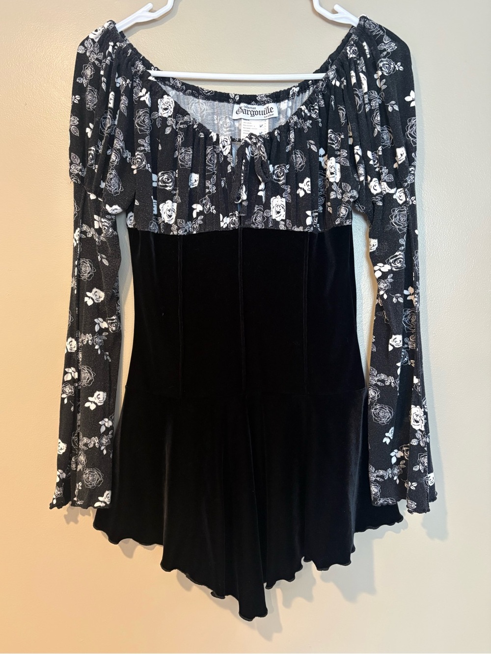 romantic whimsigoth romantic gothic vintage 90s velvet corset waist mini dress